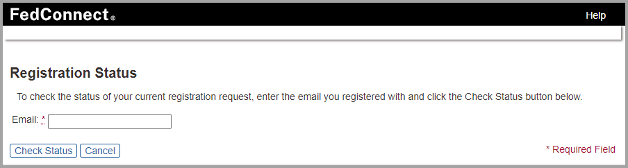 Registration Status Page